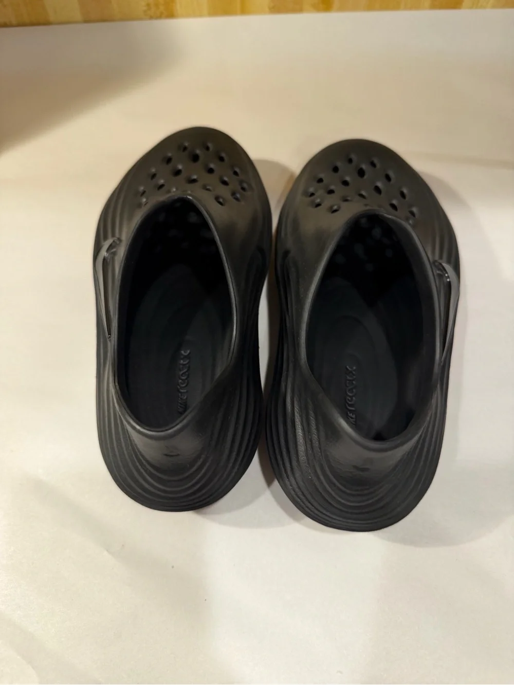 Nike Kids reactx Black Slip-On Clog Sandals